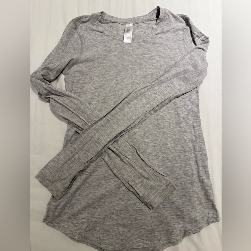 Ivivva Heather Gray Long Sleeve Girls Top